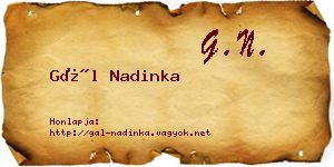 Gál Nadinka névjegykártya